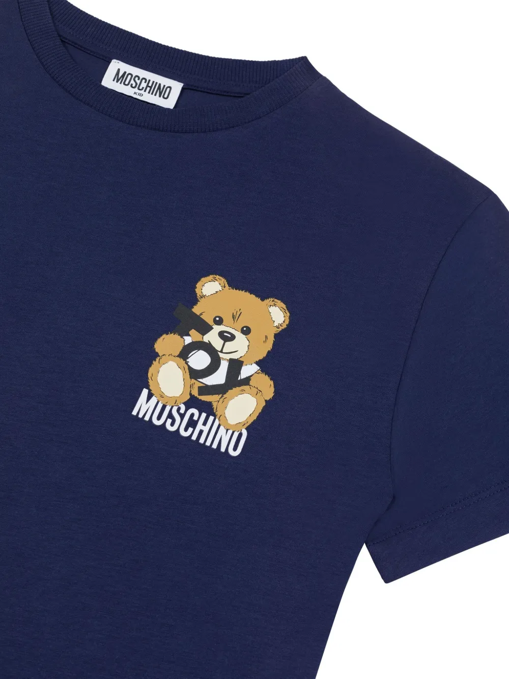 Moschino Kids T-shirt met teddybeerprint Blauw