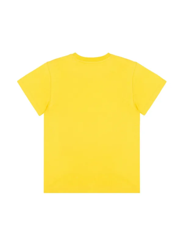 Tシャツ・カットソー MOSCHINO Men T Shirts V072352411027 Yellow Moschino Yellow Printed T-Shirt Moschino