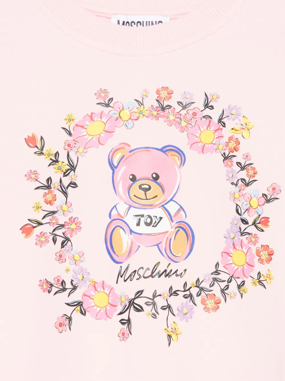 Moschino Kids Sweater met print Roze