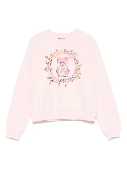 Moschino Kids Leo Teddy-print sweatshirt 