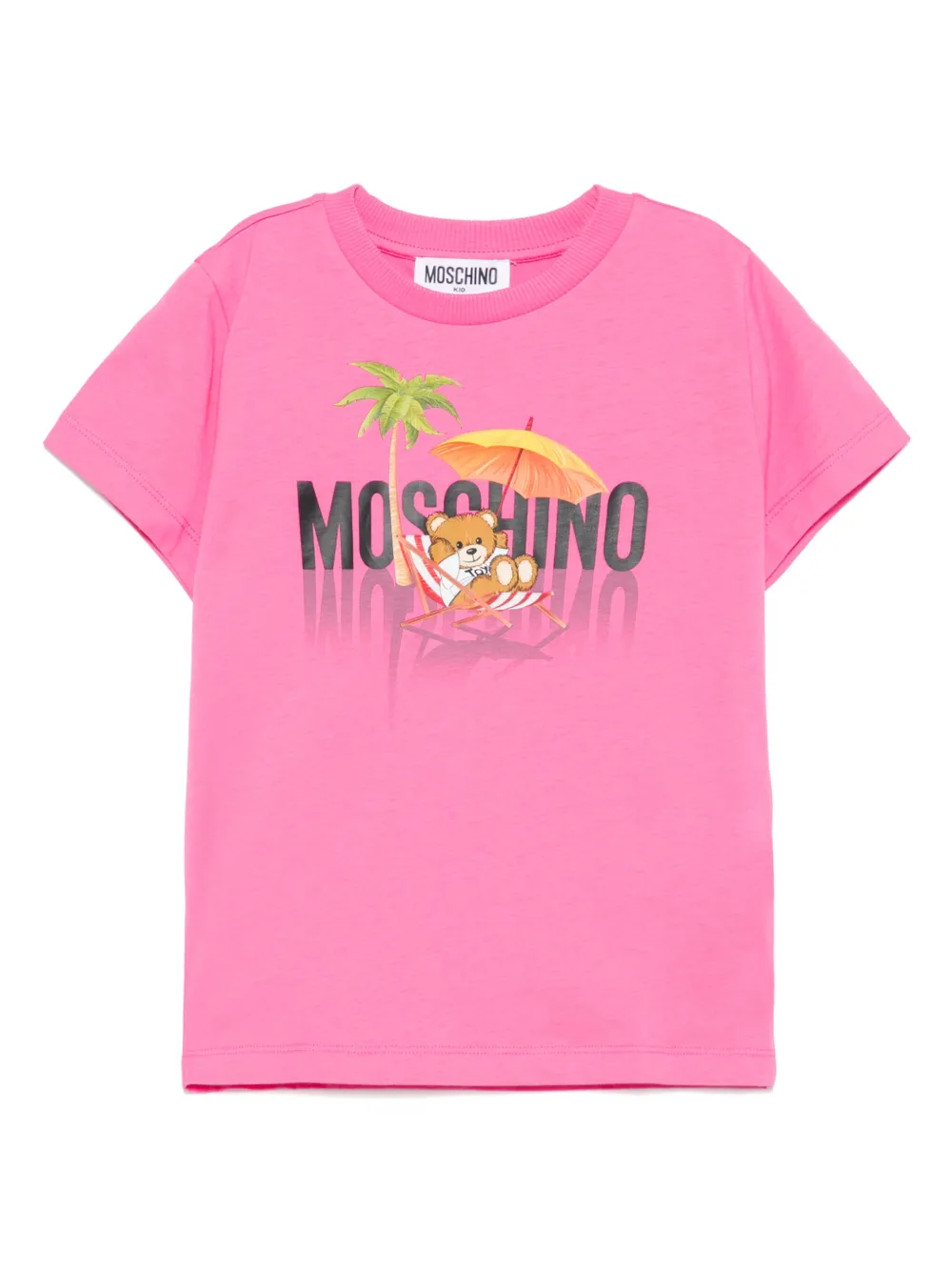 Moschino Kids T-shirt met teddybeerprint Roze