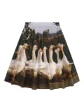 Moschino Kids graphic-print skirt - Brown