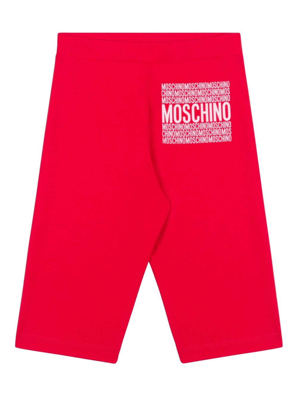 Moschino Kids logo print-detailed shorts Rood