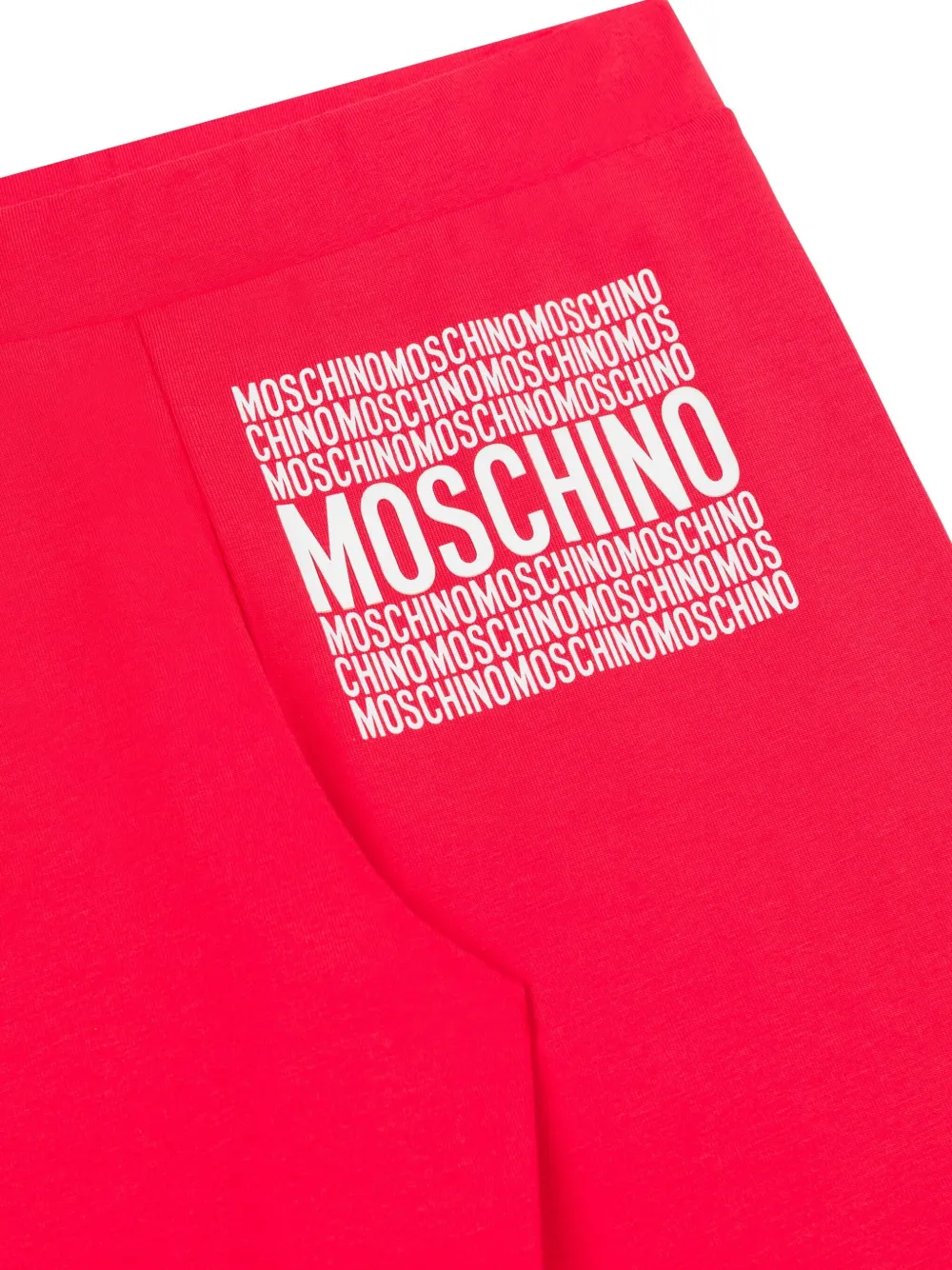 Moschino Kids Shorts met logoprint en detail Rood
