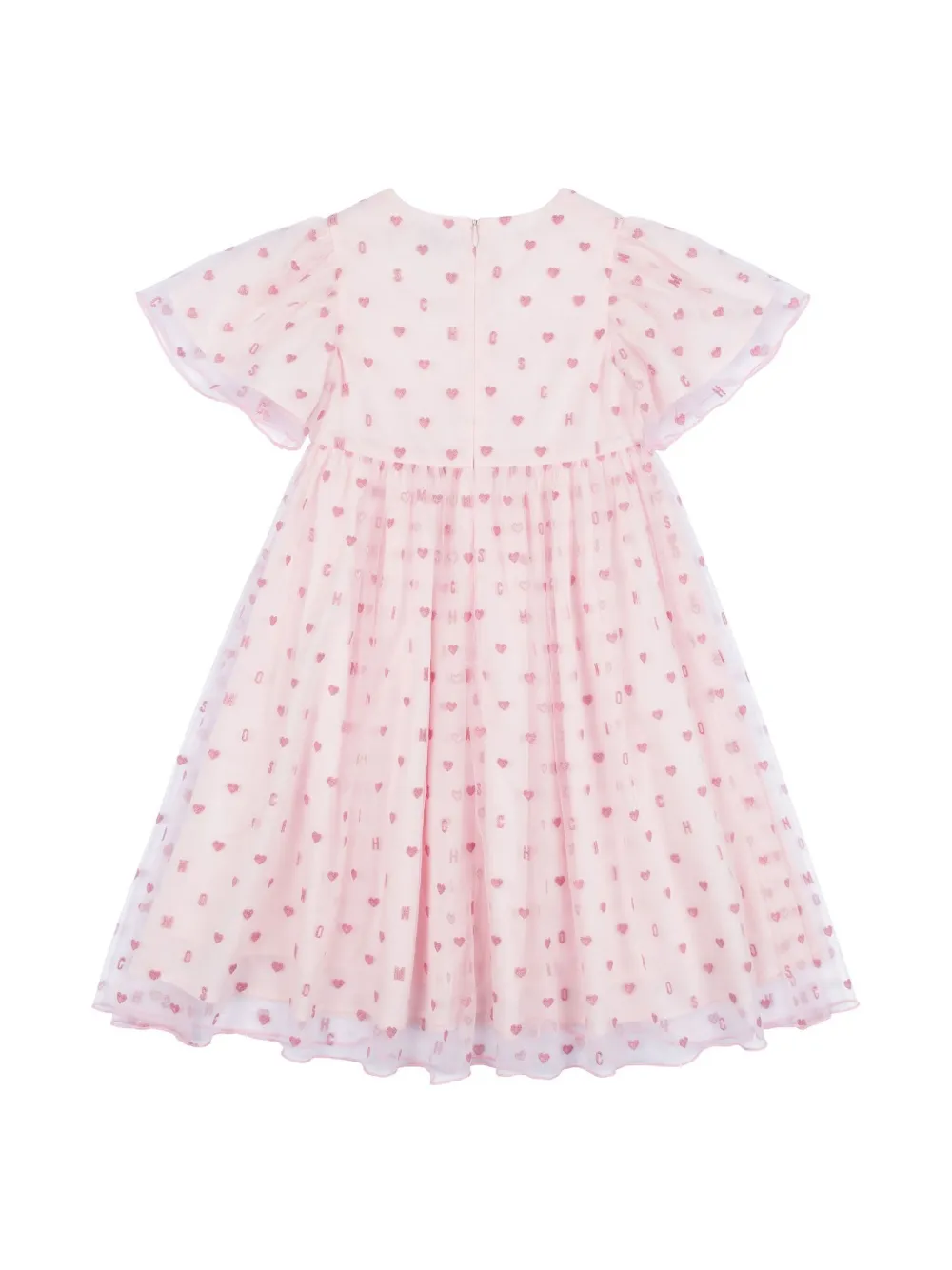 moschinokids Moschino Kids Tulen jurk met lurex detail - Roze