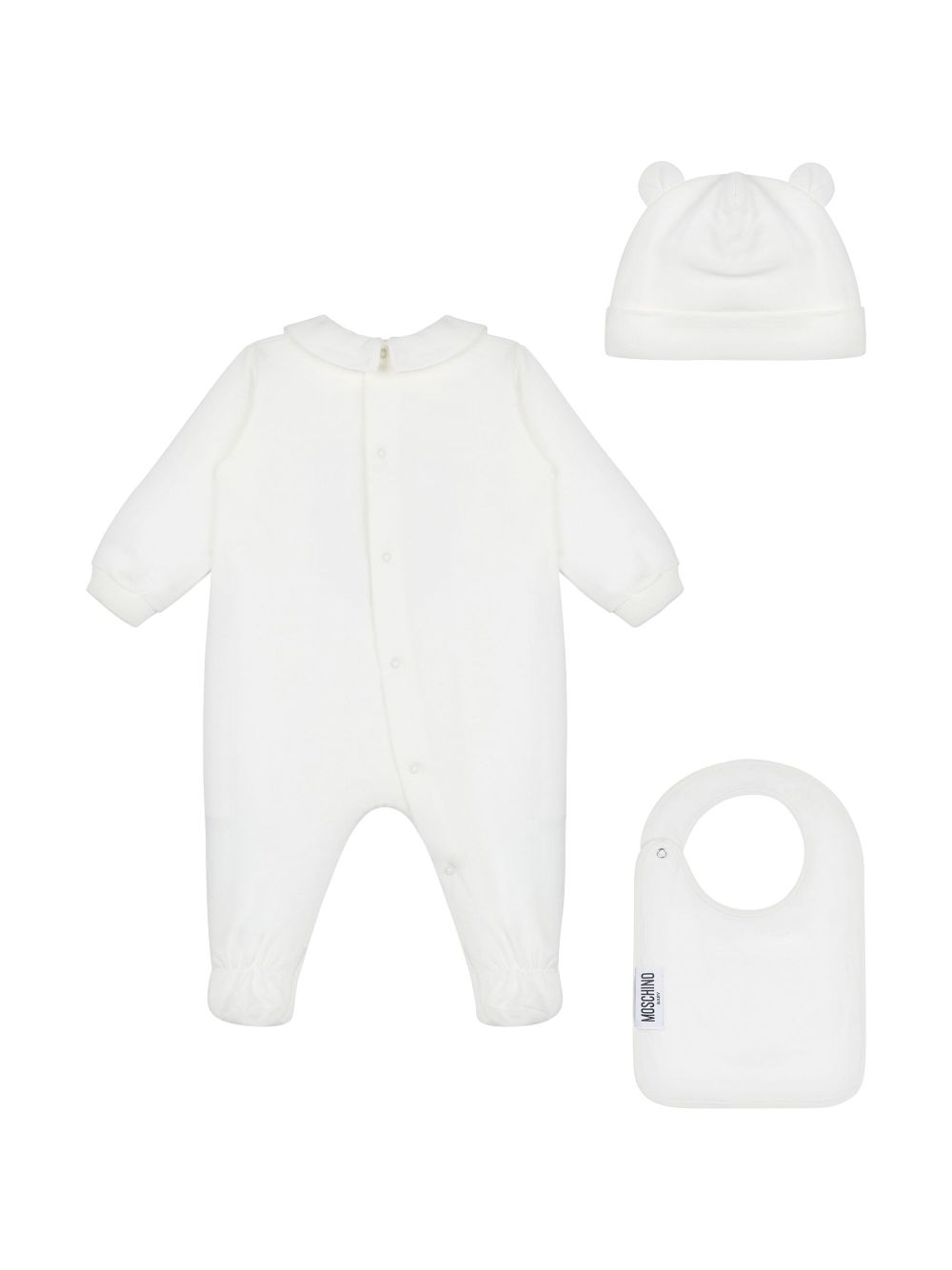 Moschino Kids Teddy Bear babygrow set - White