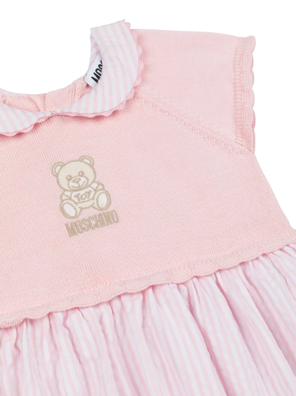 Moschino Kids Jurk met geborduurd logo Roze