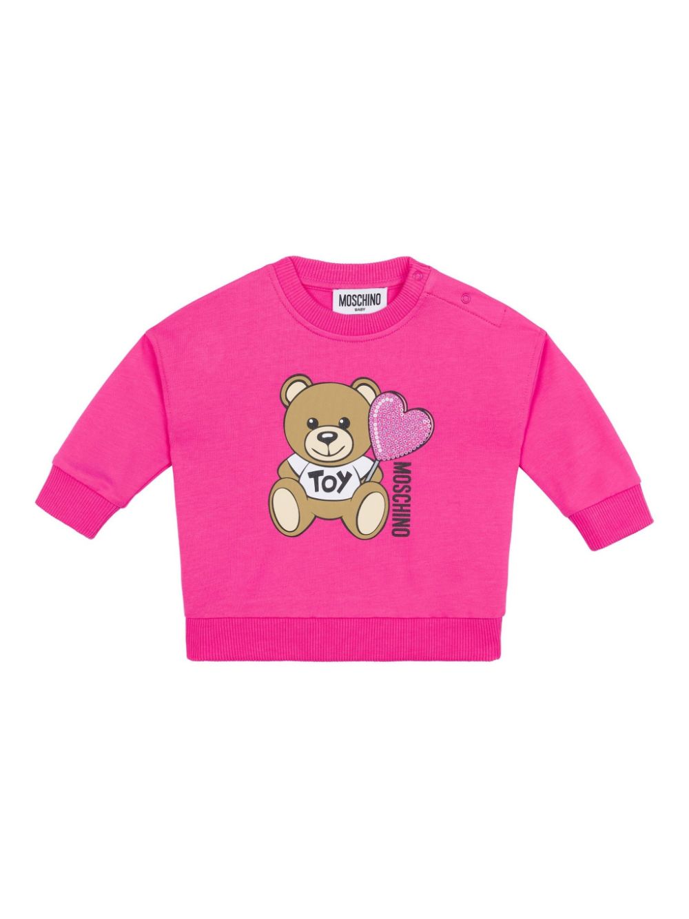 Moschino Kids Teddy Bear-print sweatshirt Roze