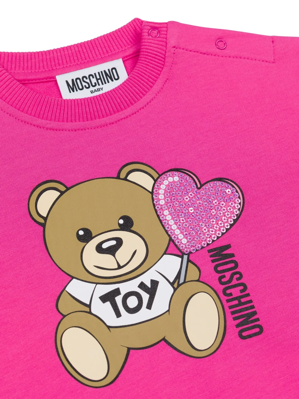 Moschino Kids Sweater met teddybeerprint Roze
