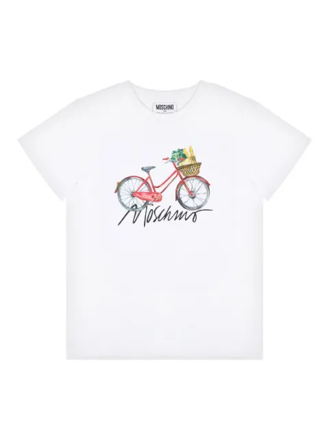 Moschino Kids bike-print T-shirt