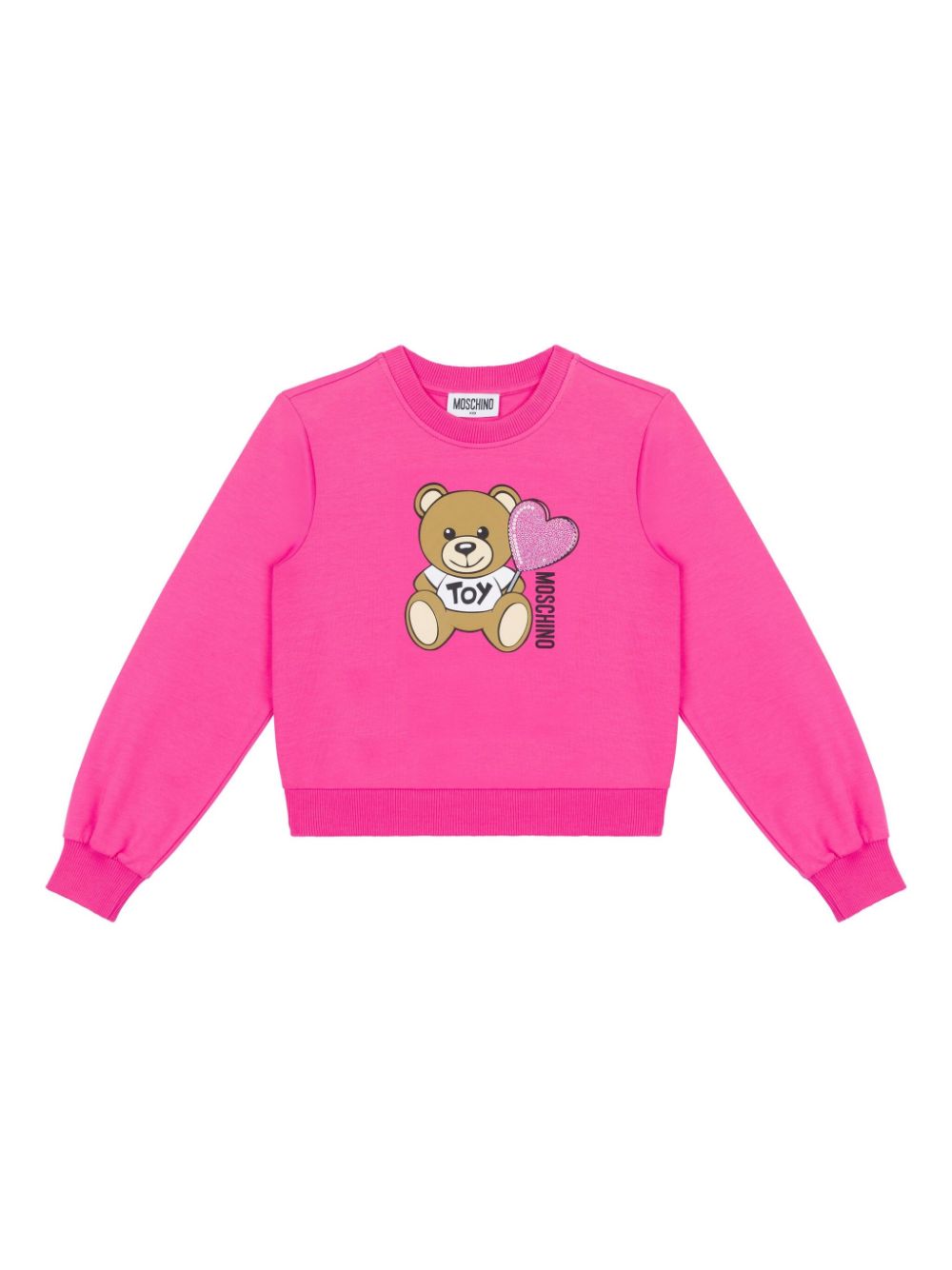 Moschino Kids teddy bear-motif sweatshirt Roze