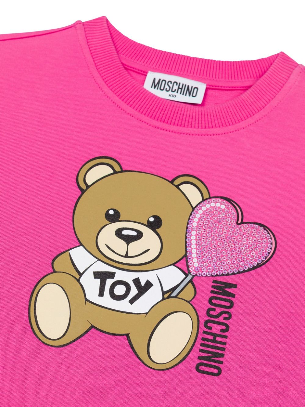 Moschino Kids teddy bear-motif sweatshirt Roze