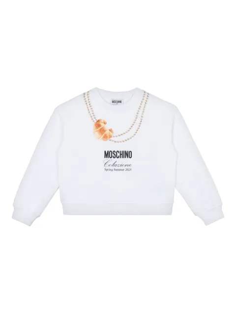 Moschino Kids necklace-print sweatshirt
