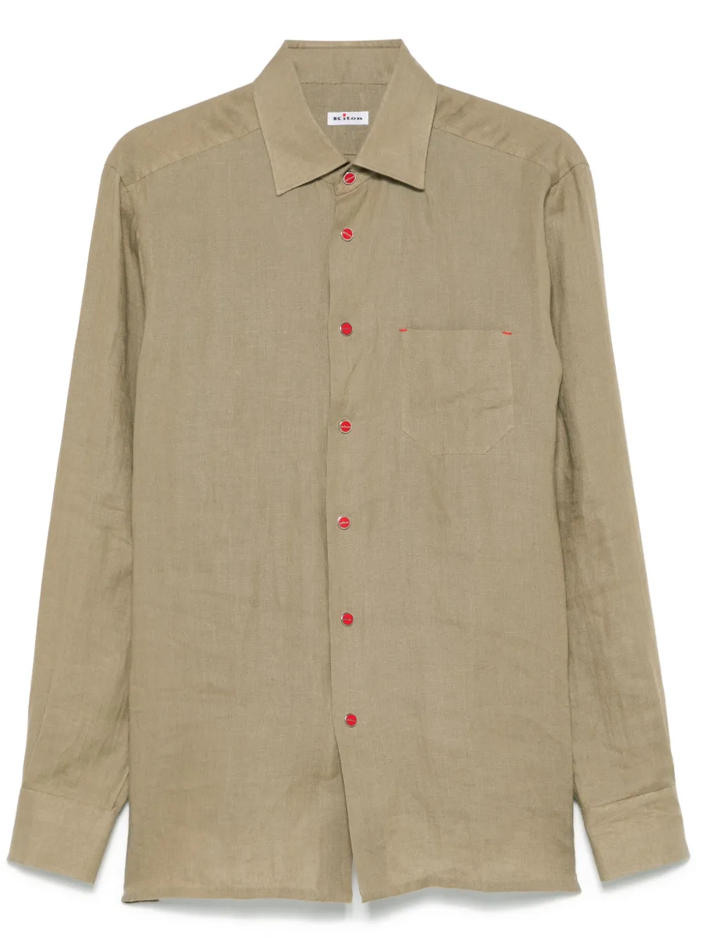 Kiton リネンシャツ - ブラウン Kiton リネンシャツ - ブラウン