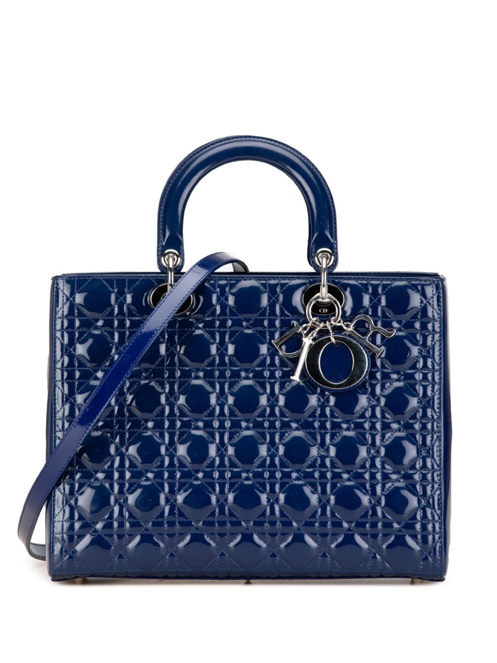 2013 Large Patent Cannage Lady Dior satchel