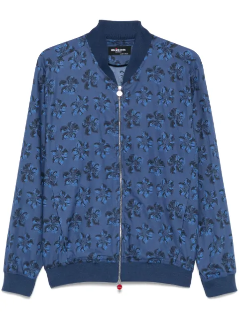 Kiton chamarra bomber con estampado floral