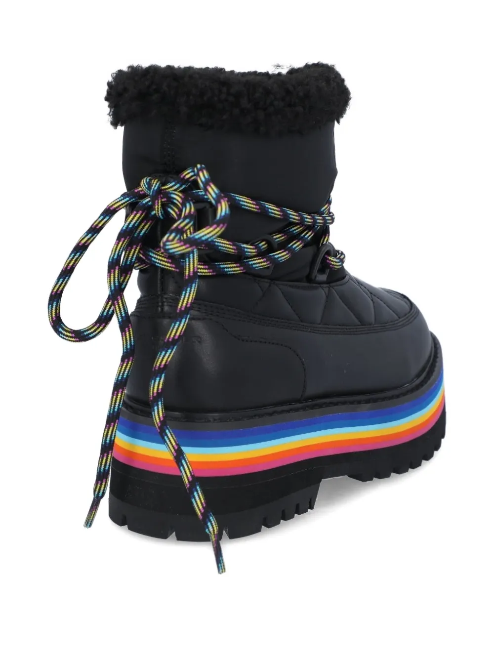 Kurt Geiger London quilted rainbow-sole boots Black