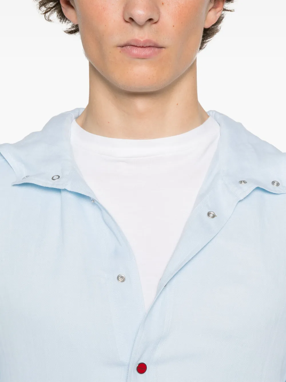 Kiton Overhemd met capuchon Blauw