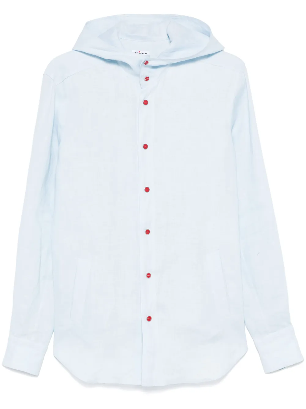Kiton Overhemd met capuchon Blauw