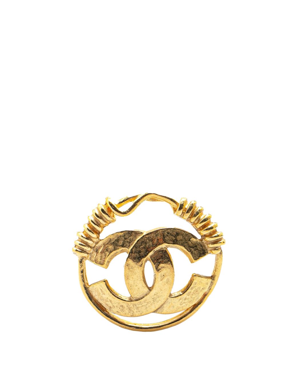 1994 Gold Plated CC costume brooch