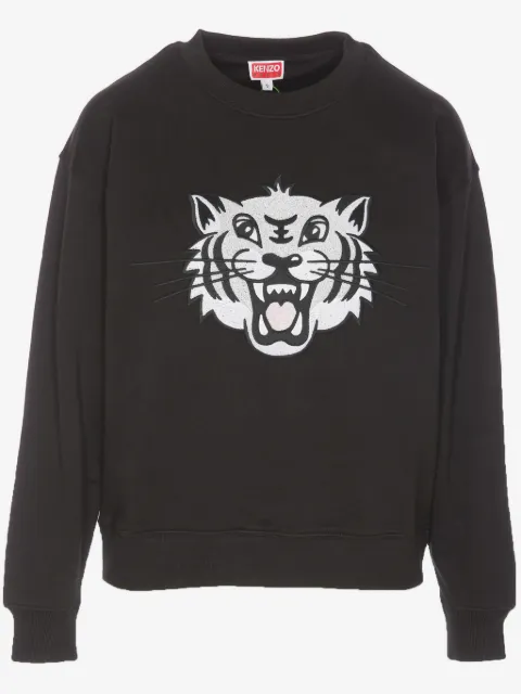 Kenzo sudadera con bordado Happy Tiger