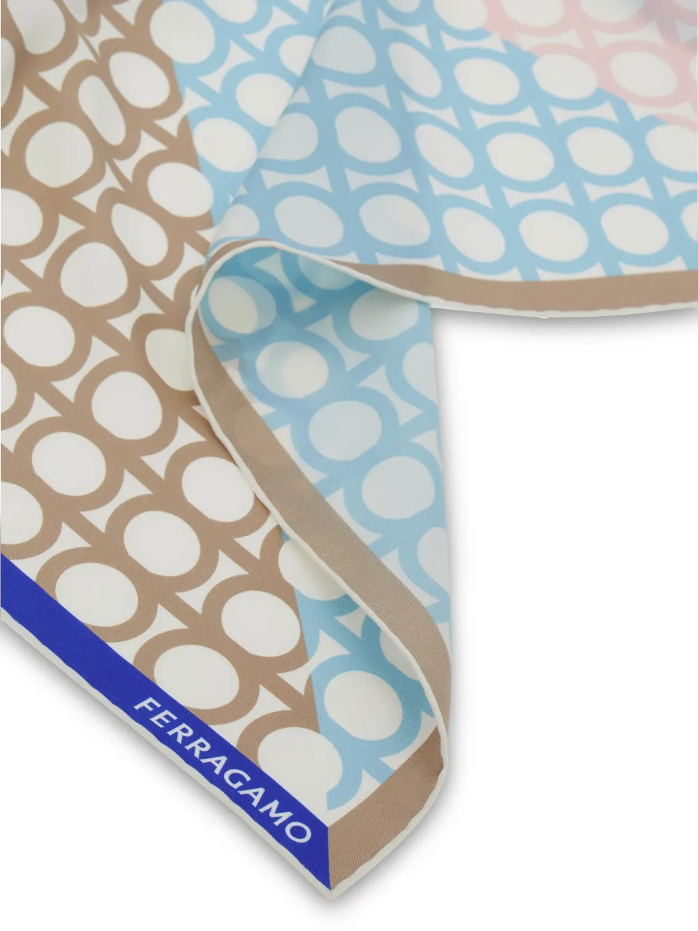 Ferragamo Gancini-print Bandana In Blue