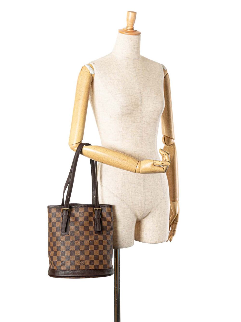 Louis Vuitton Pre-Owned 1998 Damier Ebene Marais bucket bag - Bruin