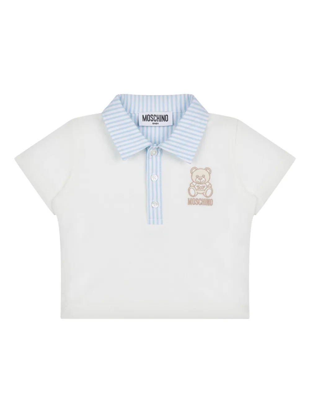 Moschino Kids Teddy Bear poloshirt Wit