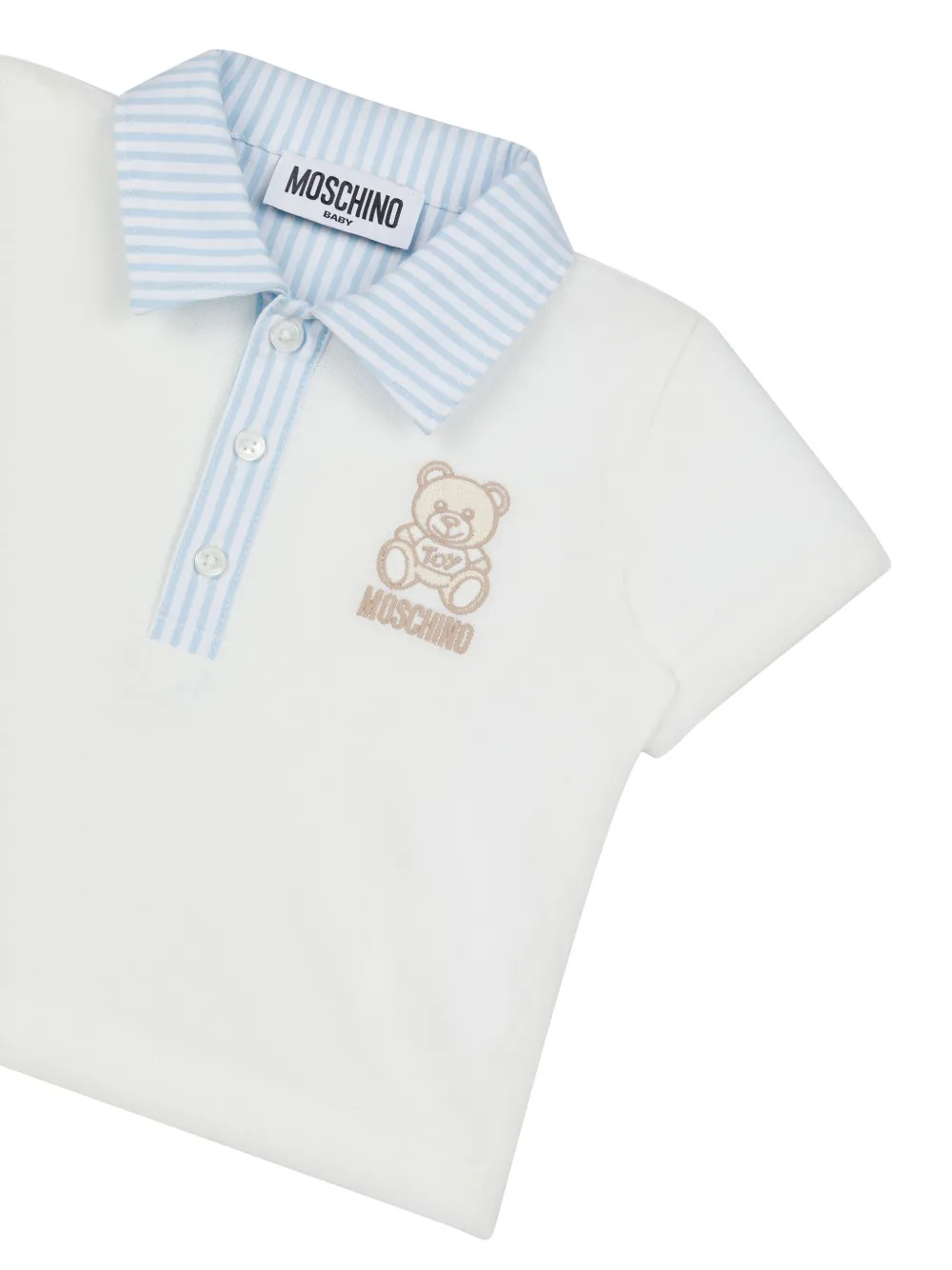 Moschino Kids Teddy Bear poloshirt Wit