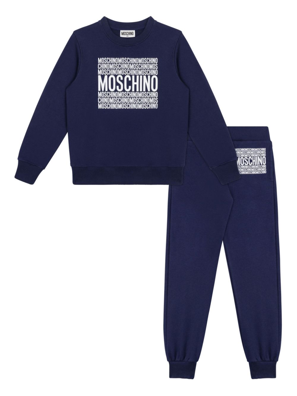 Moschino Kids logo-print tracksuit Blauw