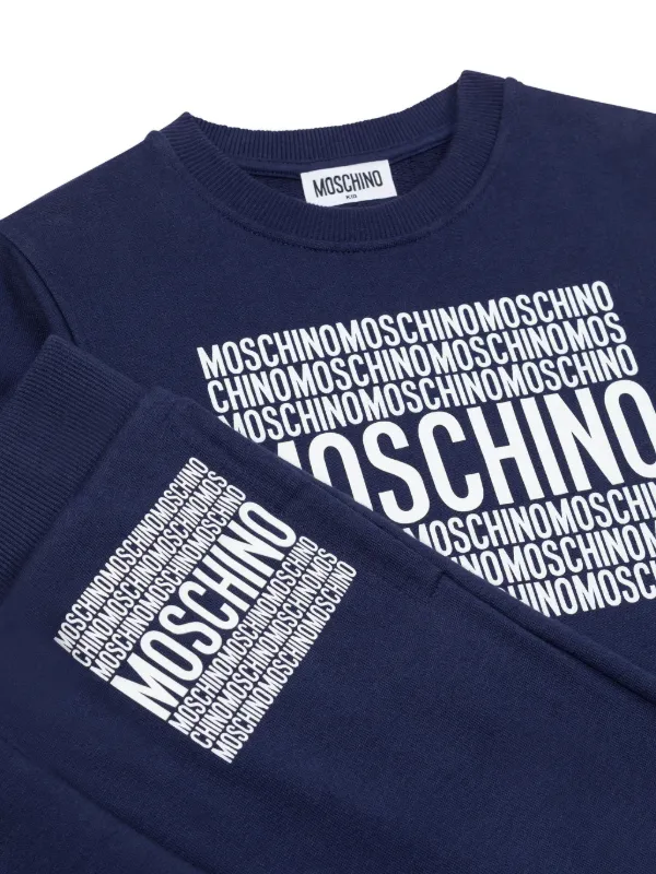 Moschino Kids Traje Deportivo Con Logo Estampado Azul FARFETCH PE