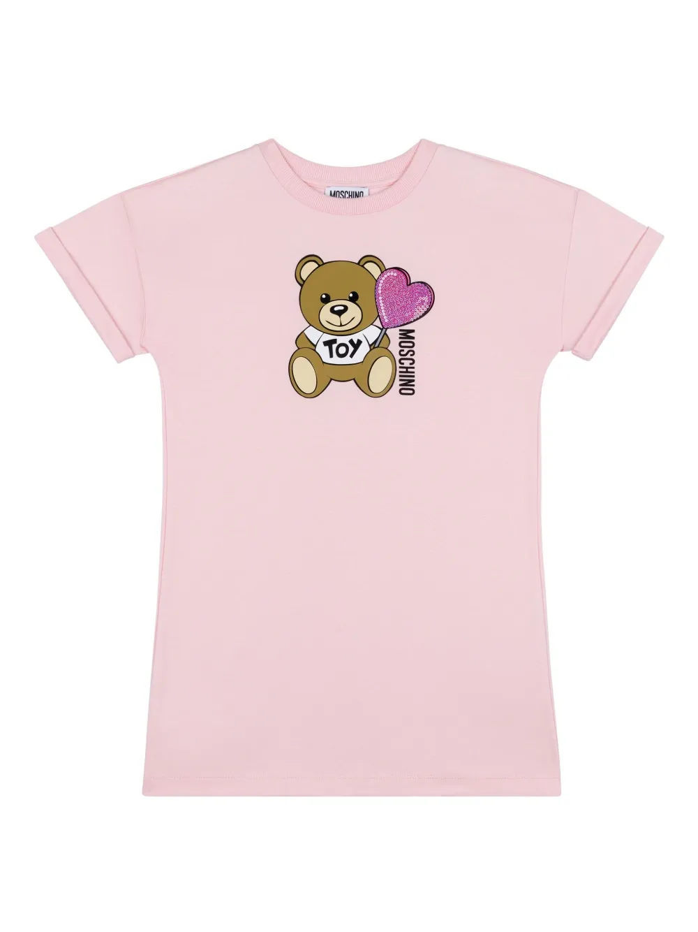 Moschino Kids Abito Teddy Bear con stampa | rosa | Image 1