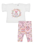 Moschino Kids illustration-print trouser set - White
