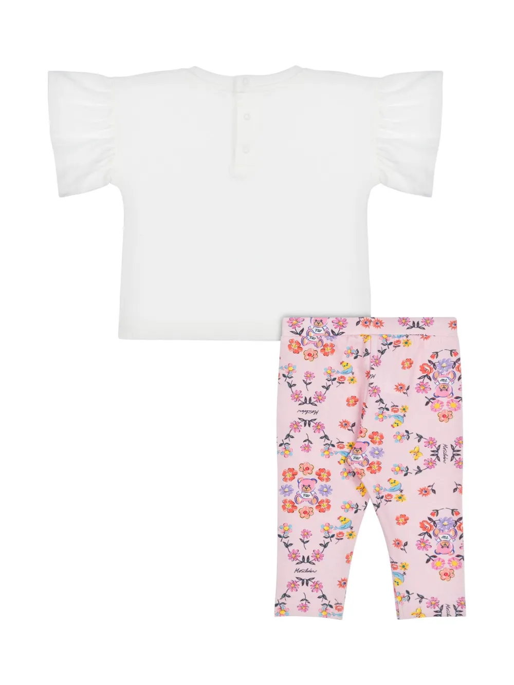 Moschino Kids Broek met print - Wit