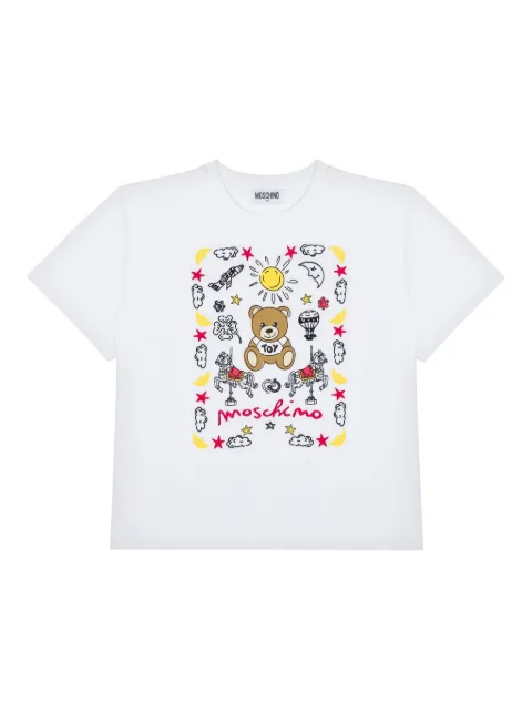 Moschino Kids logo-embroidered T-shirt