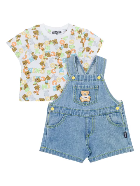 Moschino Kids bear motif shorts set 