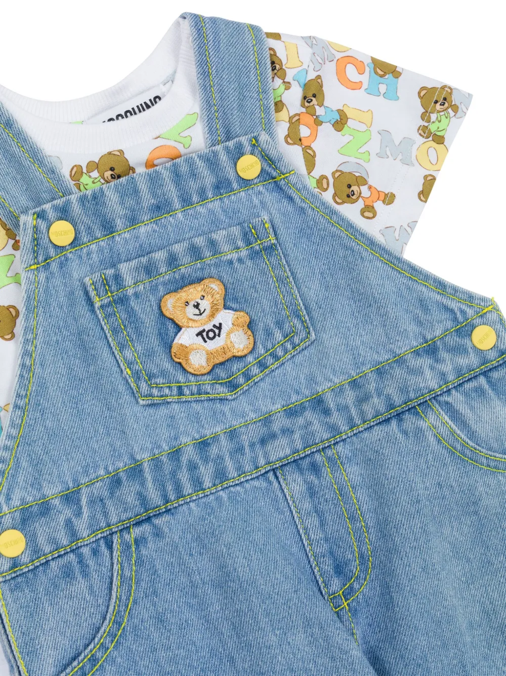 Moschino Kids Shorts met beerprint Blauw