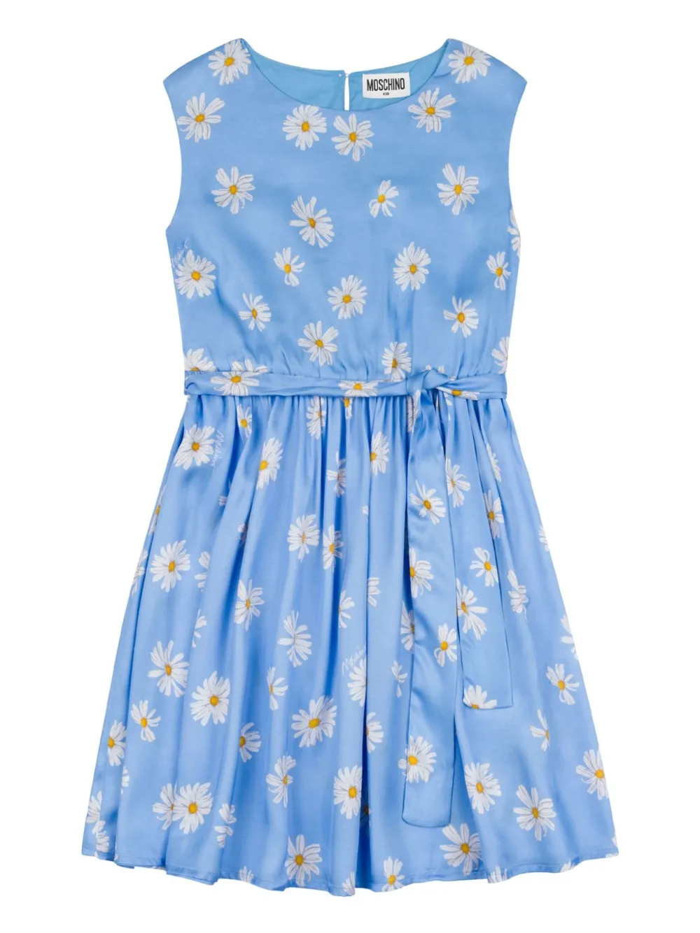 Moschino Kids Jurk met madeliefjesprint Blauw