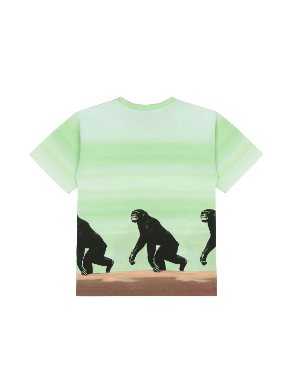 Moschino Kids T-shirt met aapprint - Groen