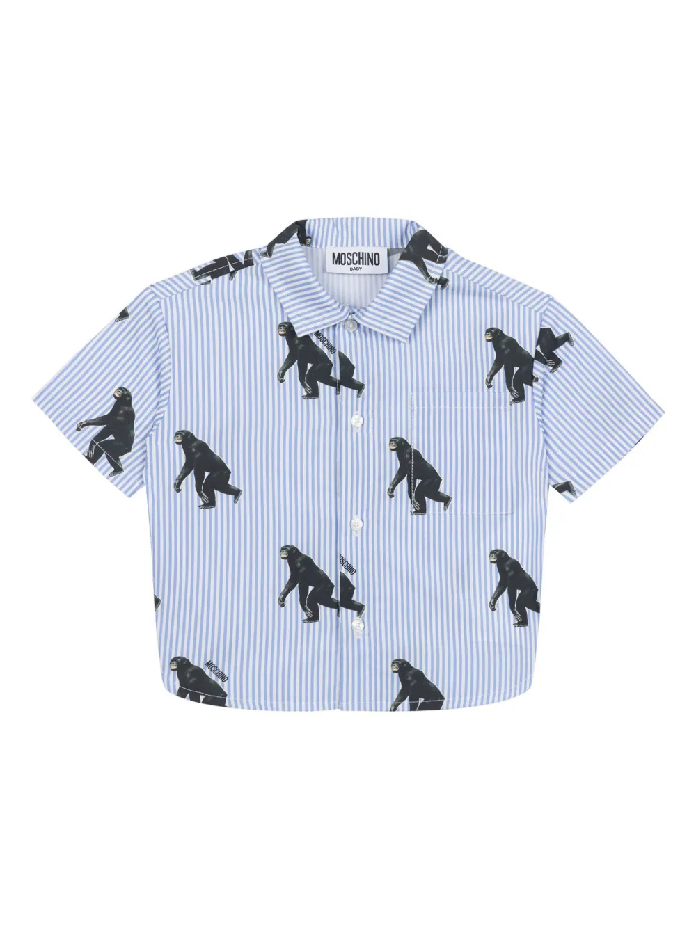 Moschino Kids Camisa com listra | Azul | Image 1