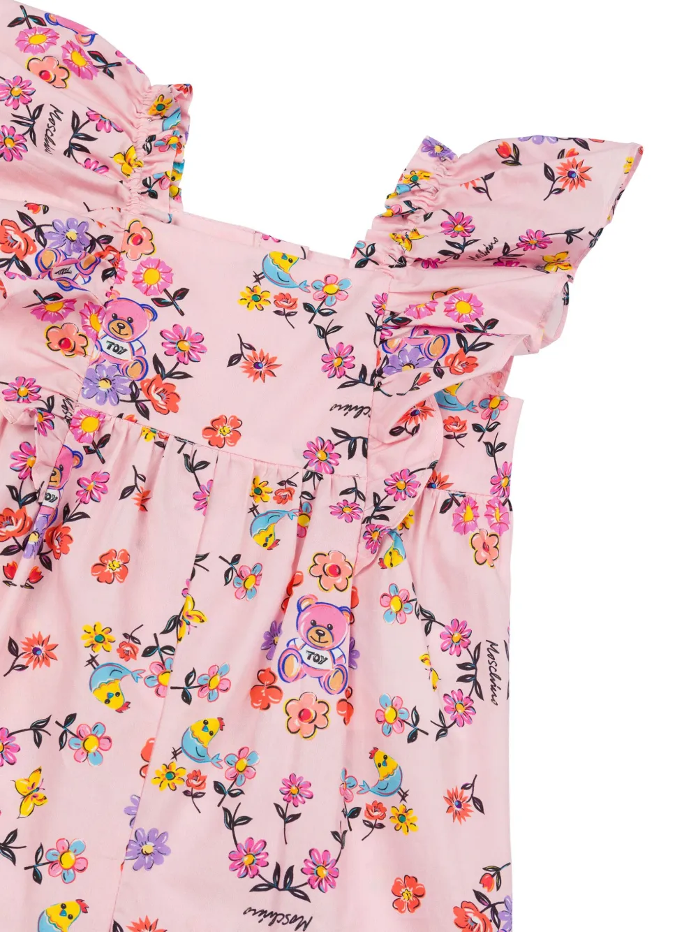 Moschino Kids Romper met bloemenprint Roze