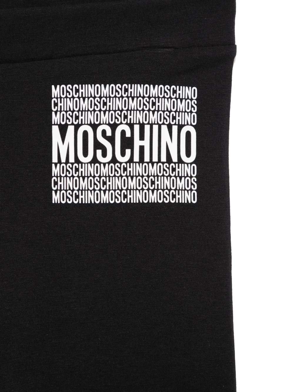 Moschino Kids Shorts met logo-reliëf Zwart