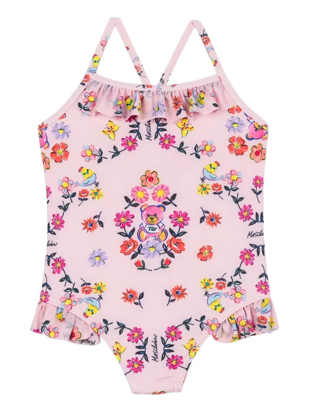 Image 1 of Moschino Kids illustration-print swimsuit