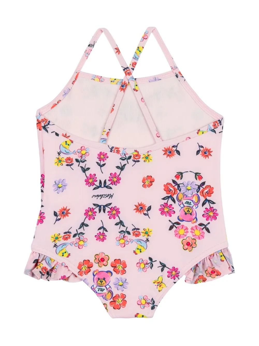 Image 2 of Moschino Kids illustration-print swimsuit