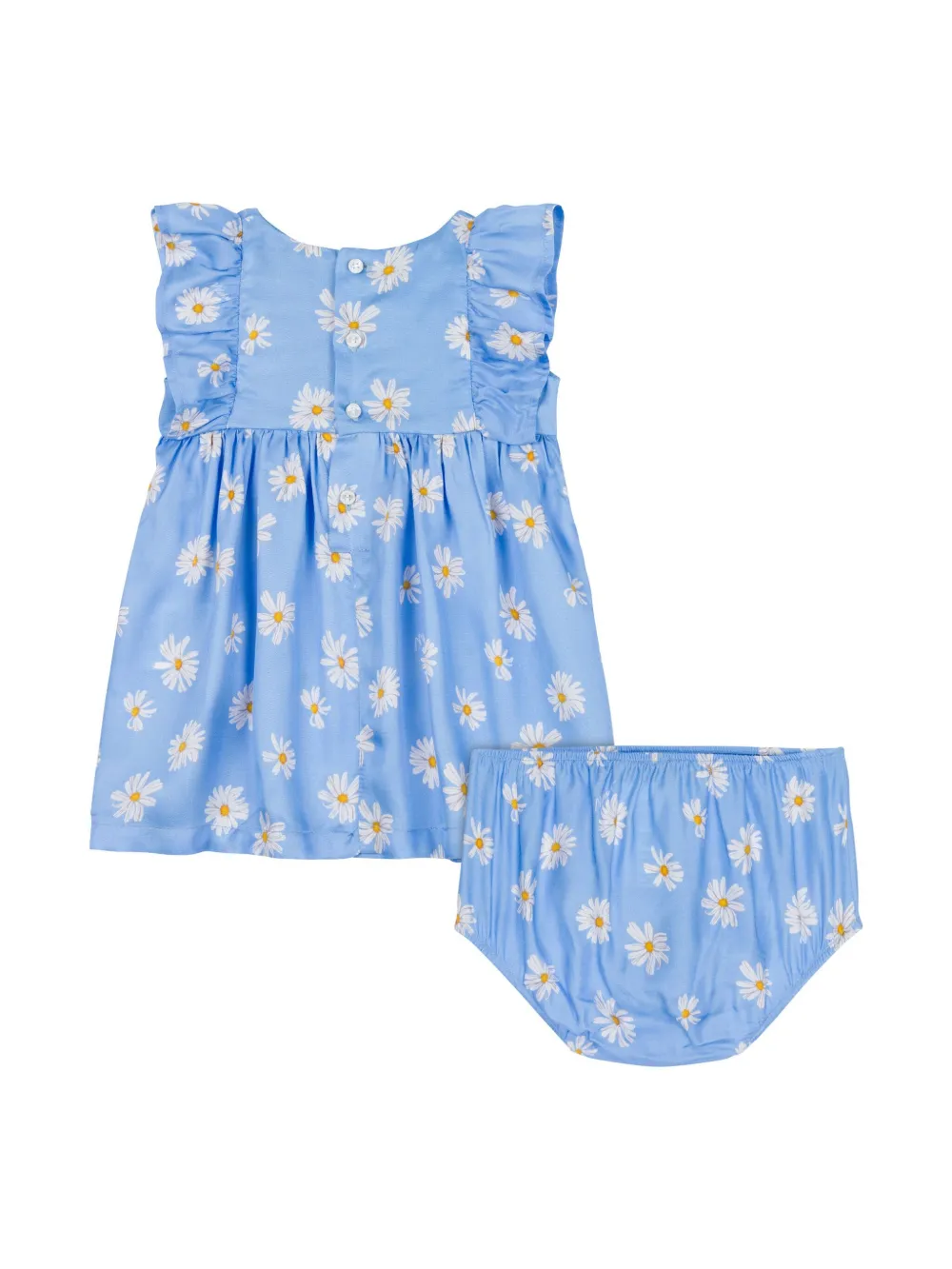 Moschino Kids Jurk met bloemenprint - Blauw