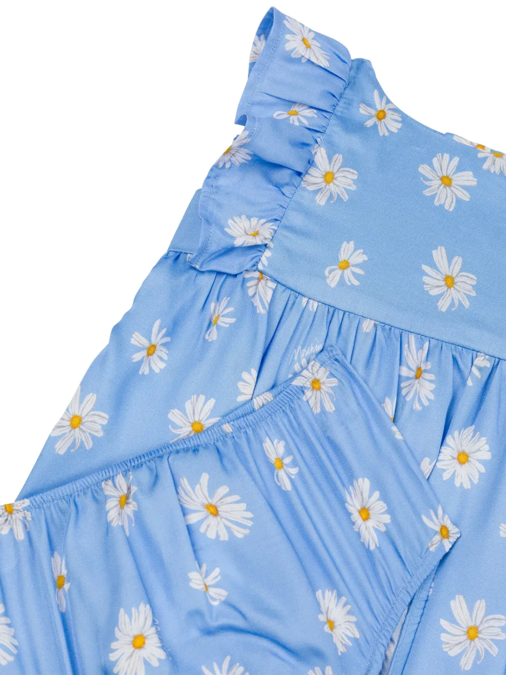 Moschino Kids Jurk met bloemenprint Blauw