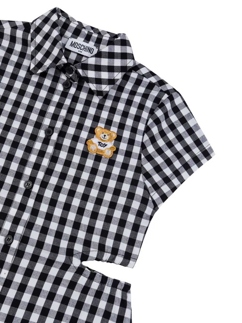 Moschino Kids Geruite jurk Zwart
