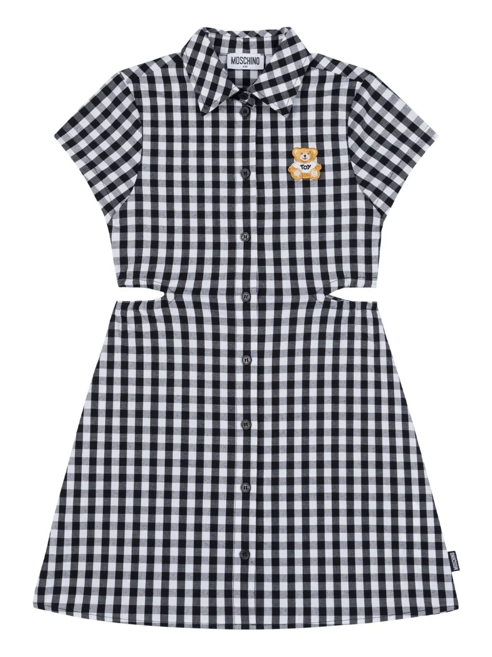 Moschino Kids Geruite jurk Zwart