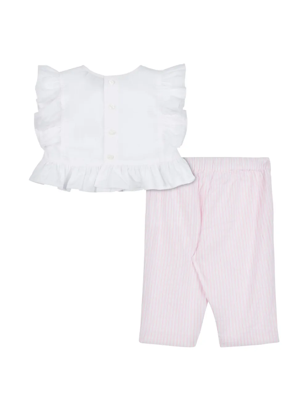 Moschino Kids Top en broek set met logopatch - Roze