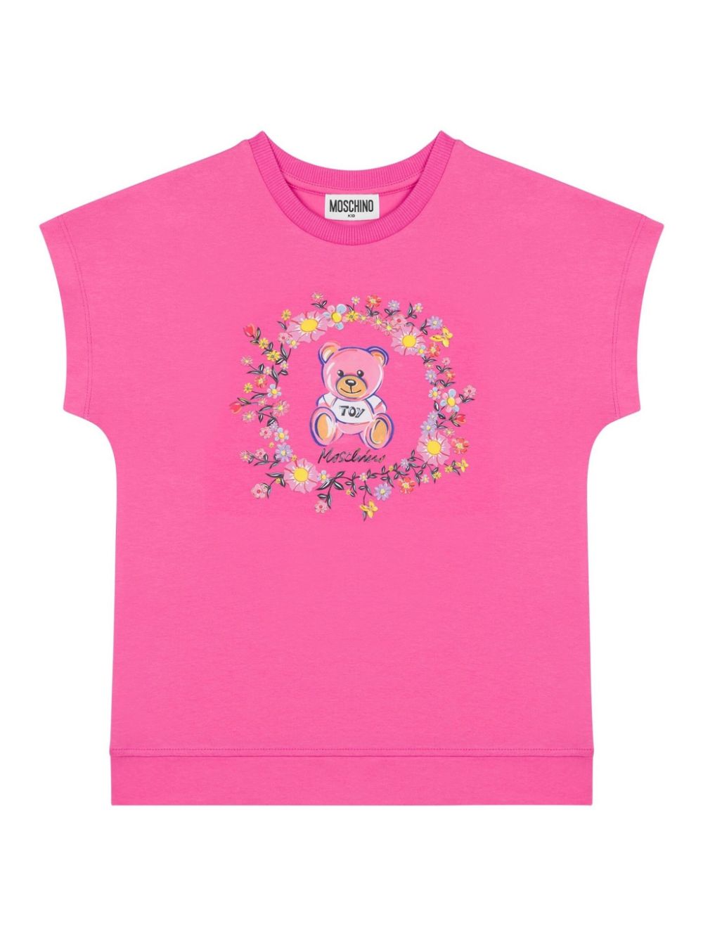 Moschino Kids Teddy Bear-print T-shirt Roze